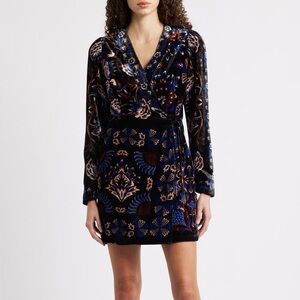 Farm Rio Arabesque Wrap Mini Dress